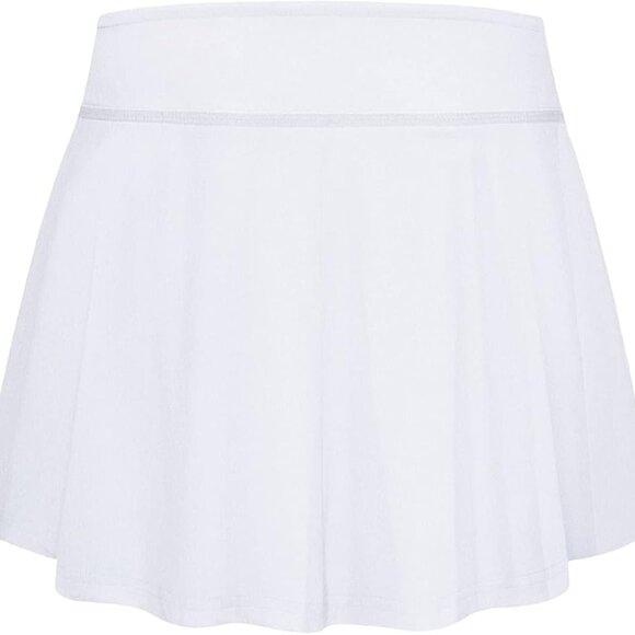 BlevonH Women's Tennis/Golf Skort with Pocket, Pure White - Picture 1 of 3